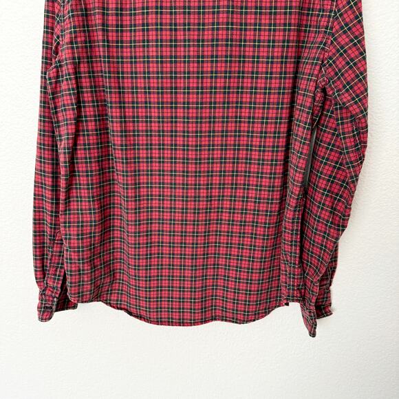 [Denim & Supply Ralph Lauren] Red Plaid Flannel Button Down Shirt Size Medium M - Picture 6 of 10